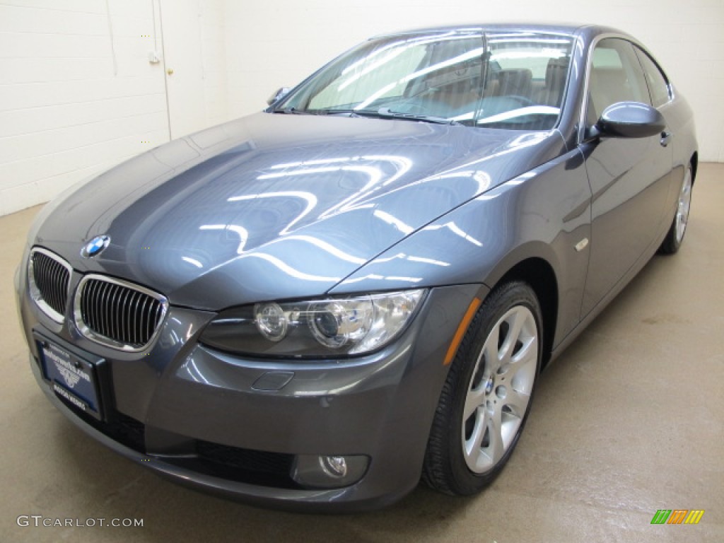 2008 3 Series 328xi Coupe - Sparkling Graphite Metallic / Saddle Brown/Black photo #3