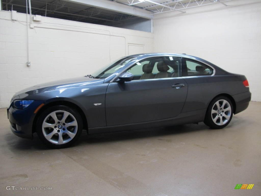 2008 3 Series 328xi Coupe - Sparkling Graphite Metallic / Saddle Brown/Black photo #4