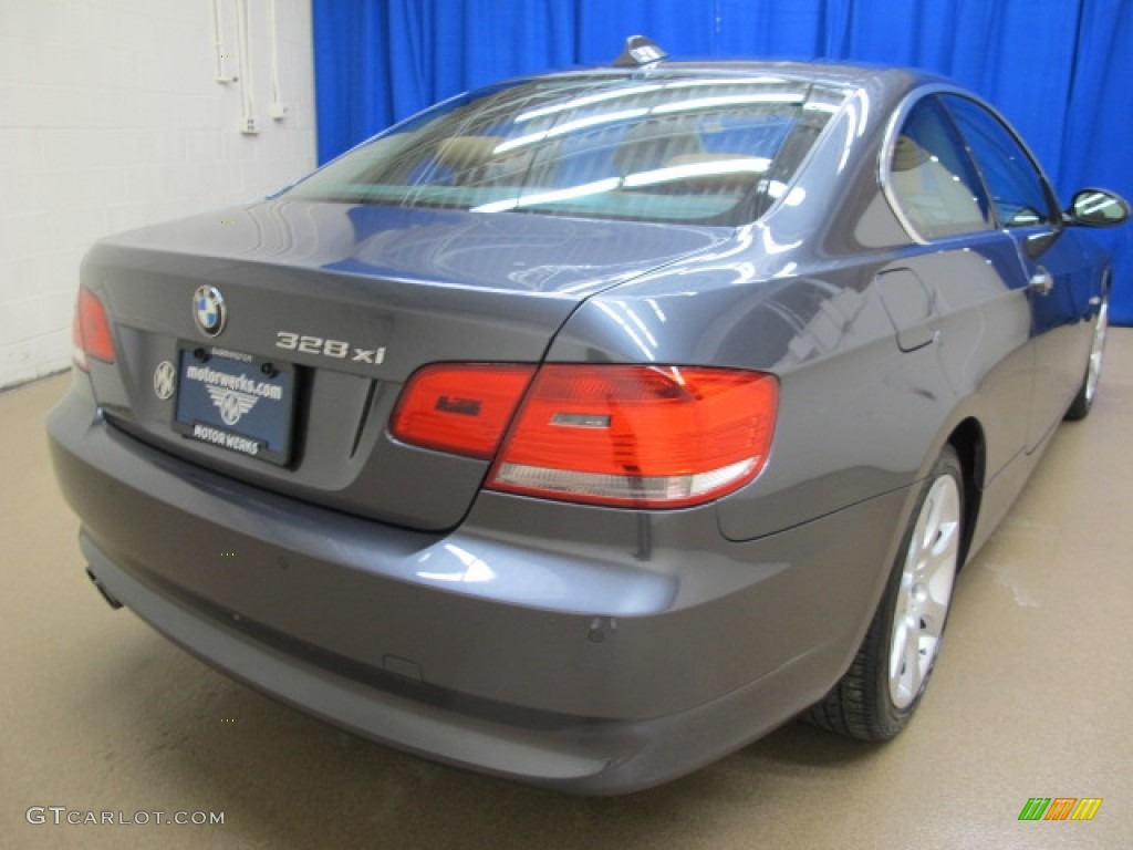 2008 3 Series 328xi Coupe - Sparkling Graphite Metallic / Saddle Brown/Black photo #7