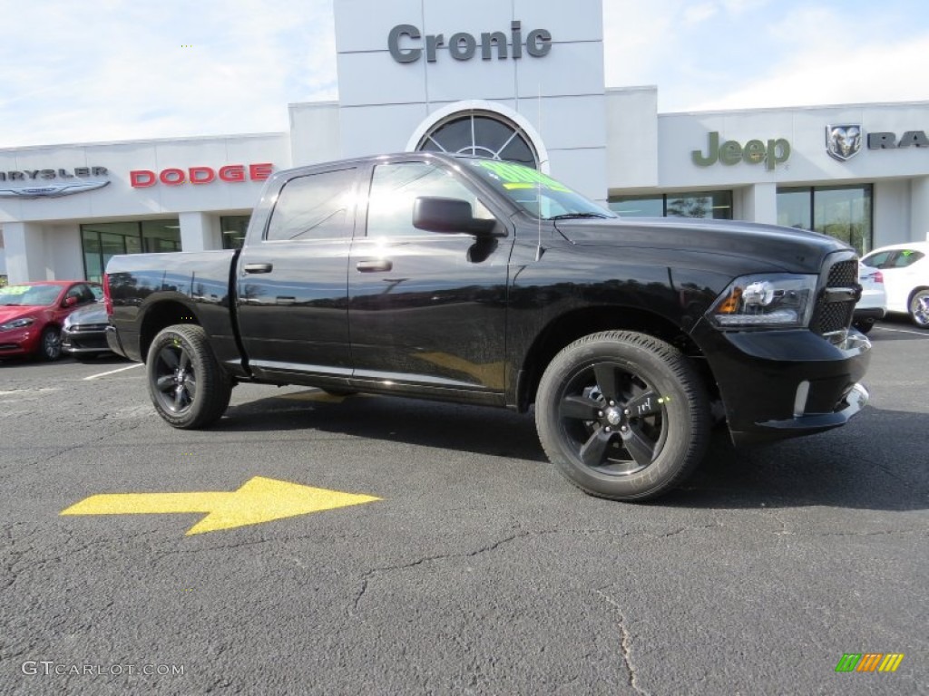 2014 1500 Express Crew Cab 4x4 - Black / Black/Diesel Gray photo #1