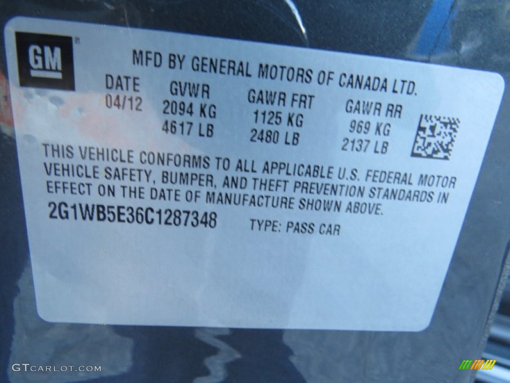 2012 Impala LT - Ashen Gray Metallic / Ebony photo #25