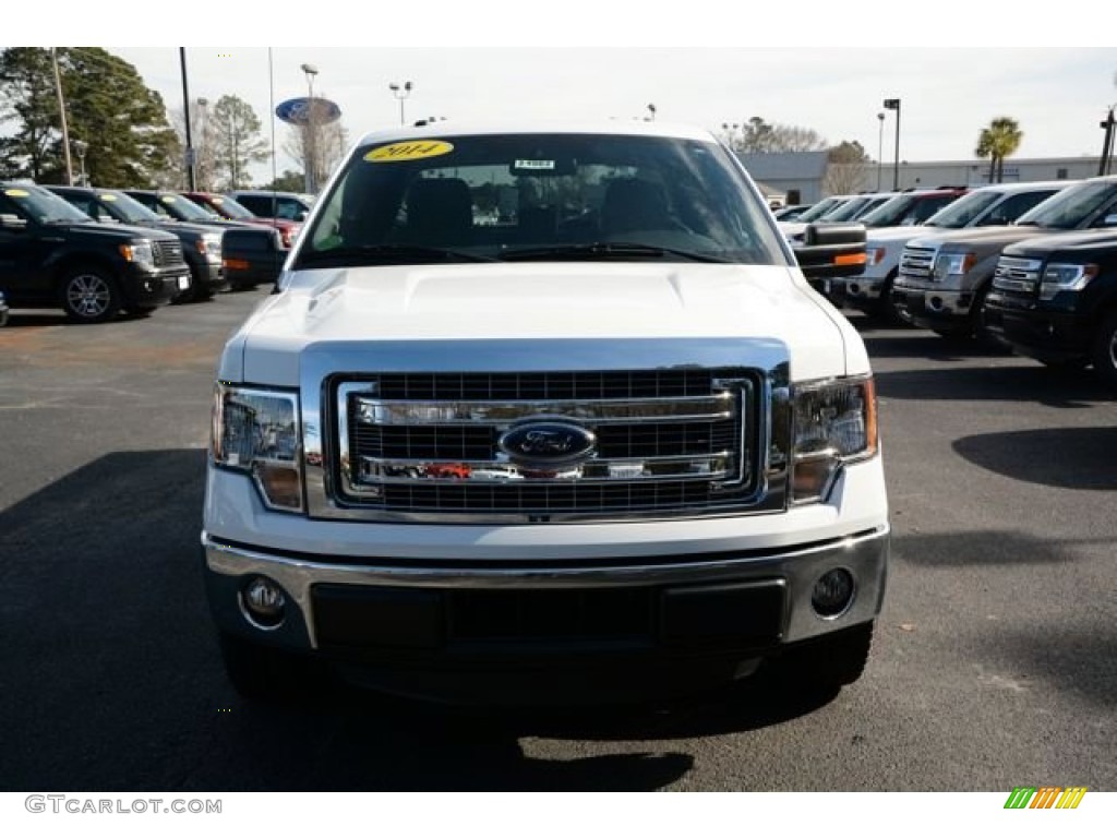 2014 F150 XLT SuperCab - Oxford White / Steel Grey photo #2