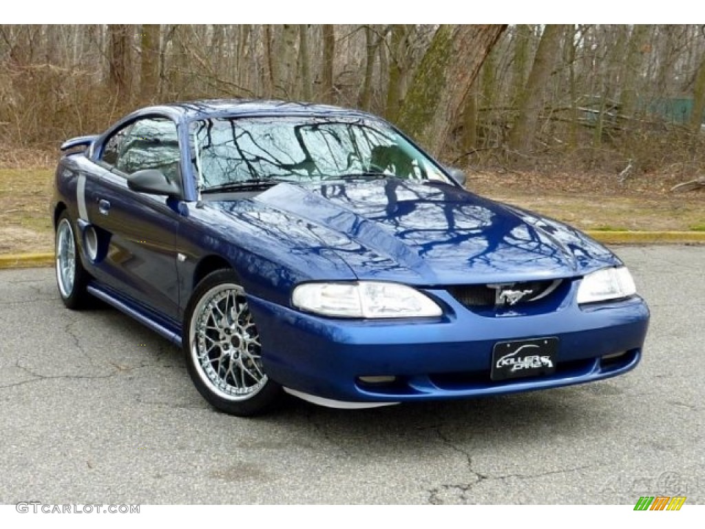 1997 Mustang GT Coupe - Moonlight Blue Metallic / Medium Graphite photo #1