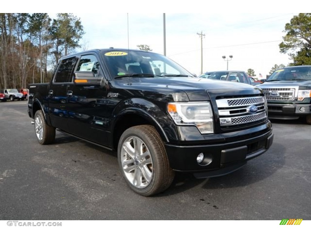 2014 F150 Limited SuperCrew - Tuxedo Black / Limited Marina Blue Leather photo #3