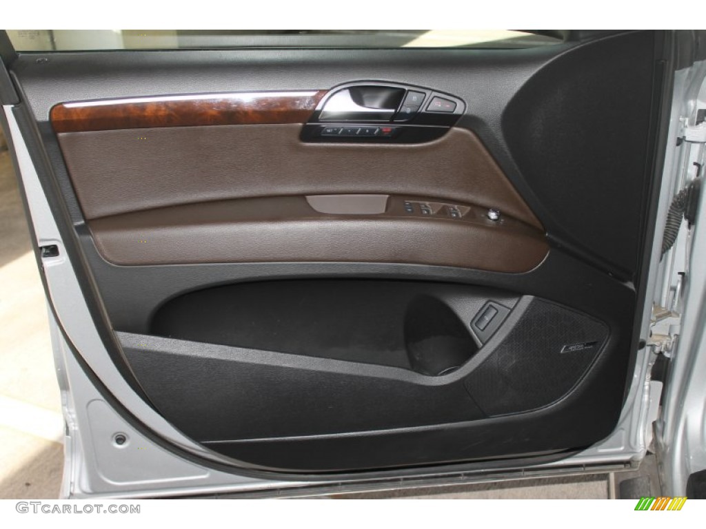 2012 Audi Q7 3.0 TFSI quattro Espresso Brown Door Panel Photo #90013454