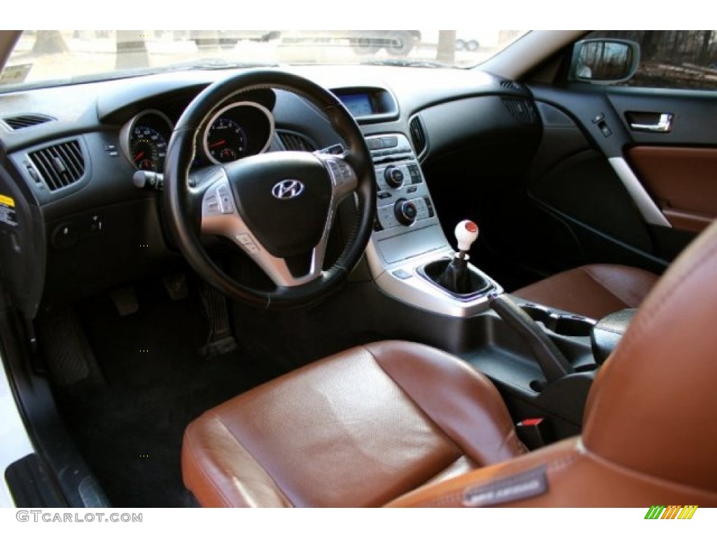 Brown Interior 2010 Hyundai Genesis Coupe 3.8 Track Photo #90016238