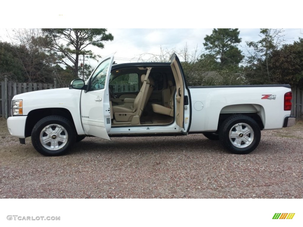 2012 Silverado 1500 LTZ Extended Cab 4x4 - Summit White / Light Cashmere/Dark Cashmere photo #8