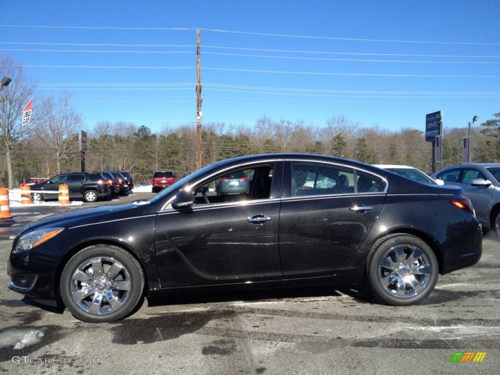 Black Diamond Tricoat 2014 Buick Regal FWD Exterior Photo #90019345
