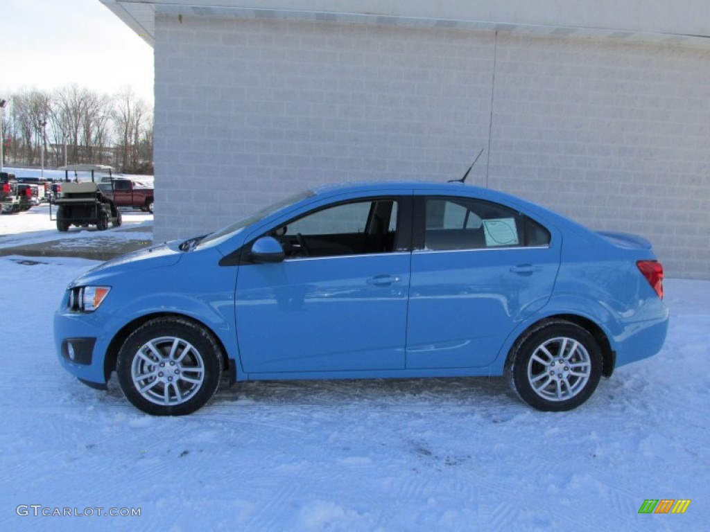 2014 Sonic LT Sedan - Cool Blue / Jet Black/Dark Titanium photo #2