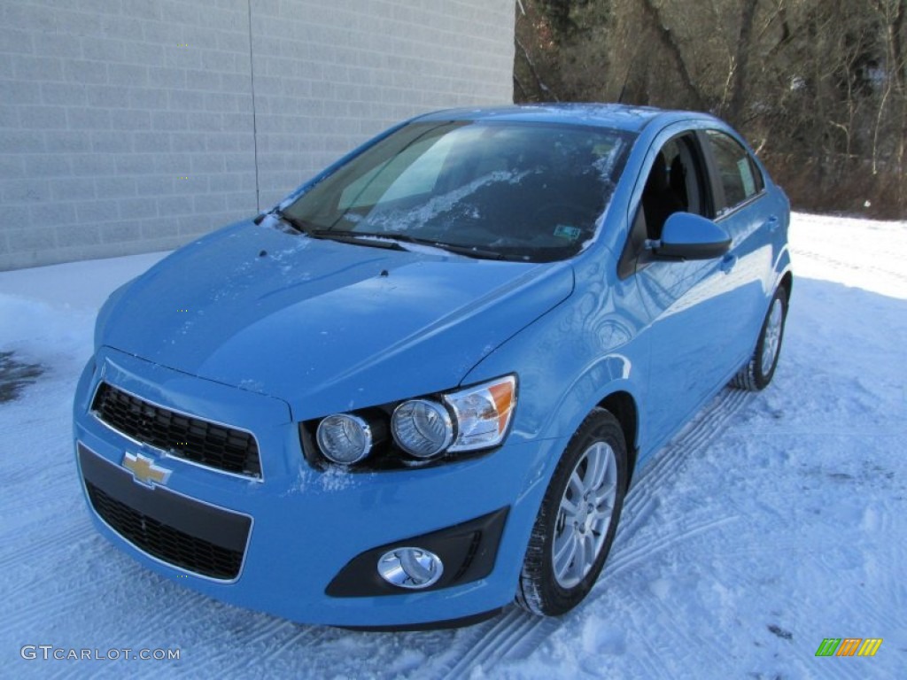 2014 Sonic LT Sedan - Cool Blue / Jet Black/Dark Titanium photo #9