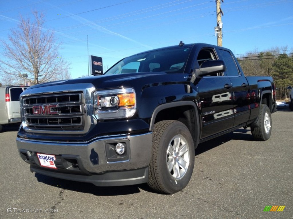 2014 Sierra 1500 SLE Double Cab 4x4 - Onyx Black / Jet Black photo #1