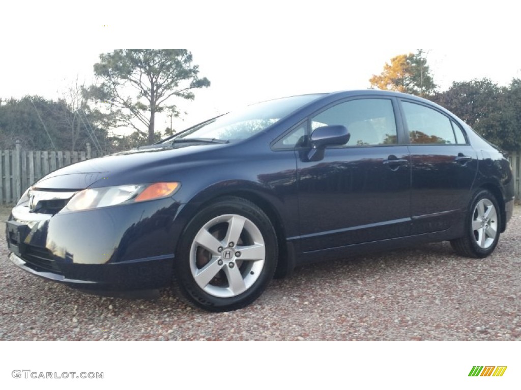 2007 Civic EX Sedan - Royal Blue Pearl / Gray photo #1
