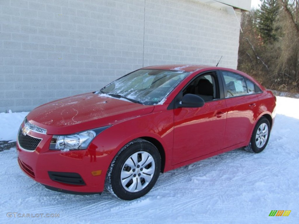 2014 Cruze LS - Red Hot / Jet Black/Medium Titanium photo #1