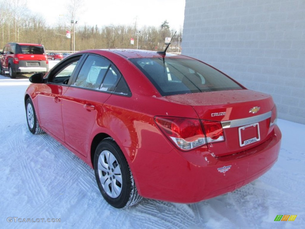 2014 Cruze LS - Red Hot / Jet Black/Medium Titanium photo #4