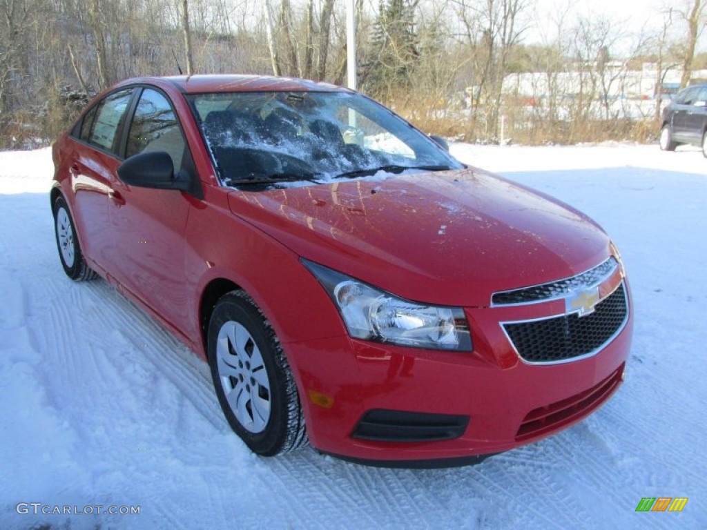 2014 Cruze LS - Red Hot / Jet Black/Medium Titanium photo #7