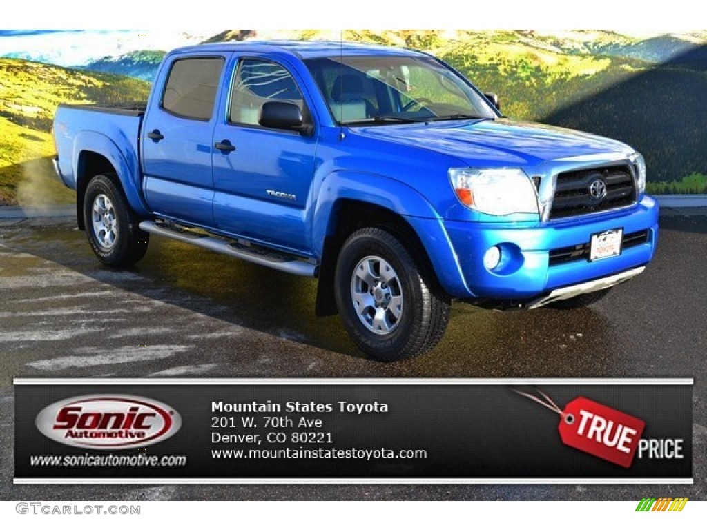 2007 Tacoma V6 TRD Double Cab 4x4 - Speedway Blue Pearl / Graphite Gray photo #1