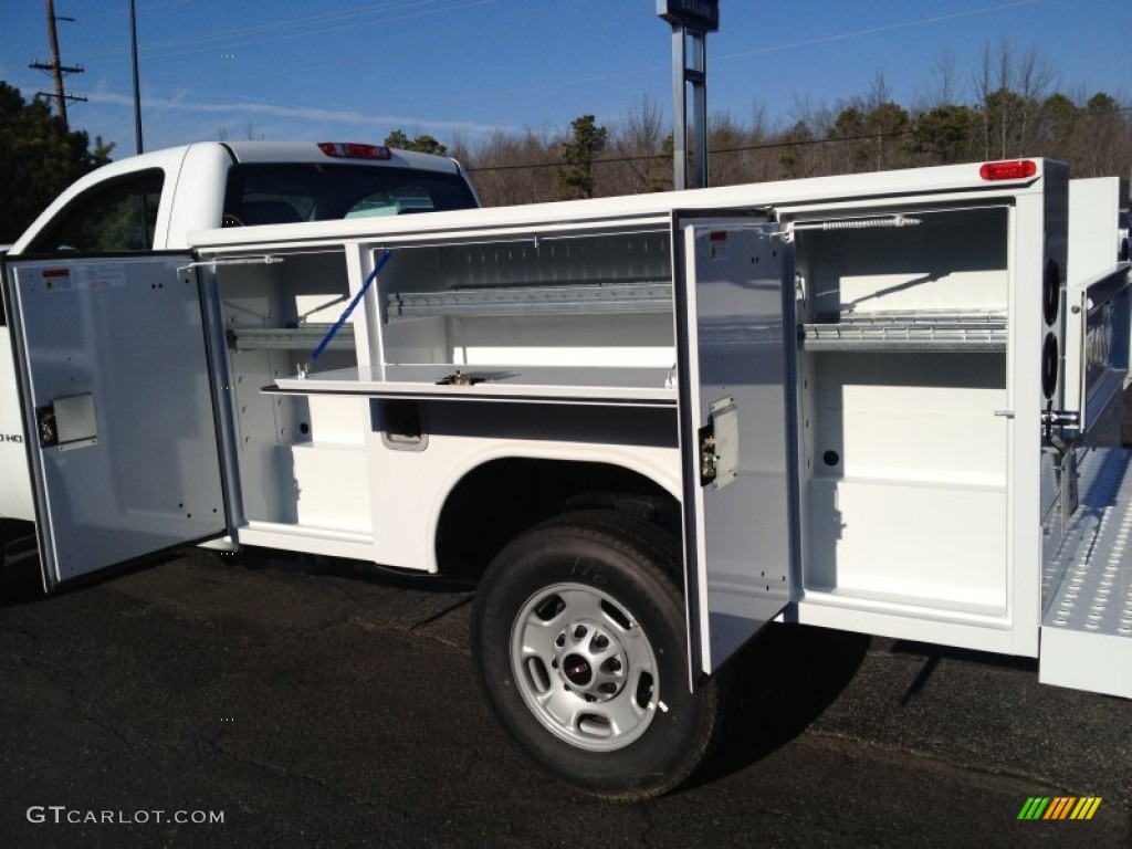 2014 Sierra 2500HD Regular Cab Utility Truck - Summit White / Dark Titanium photo #6