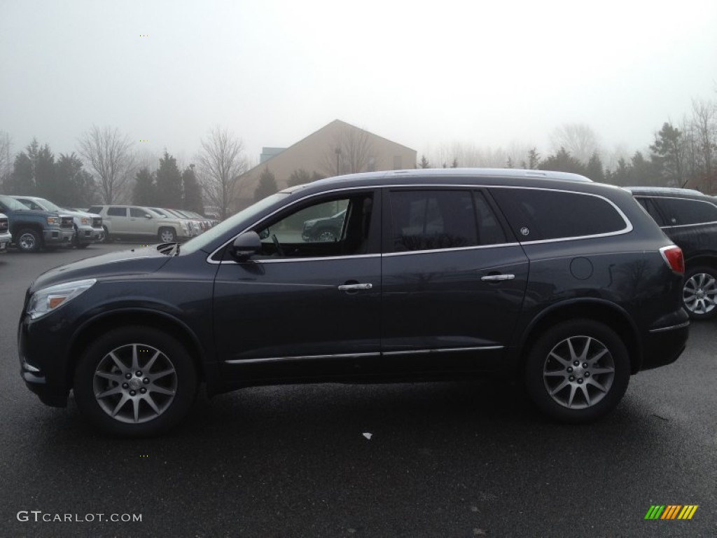 2014 Enclave Leather - Atlantis Blue Metallic / Ebony photo #3