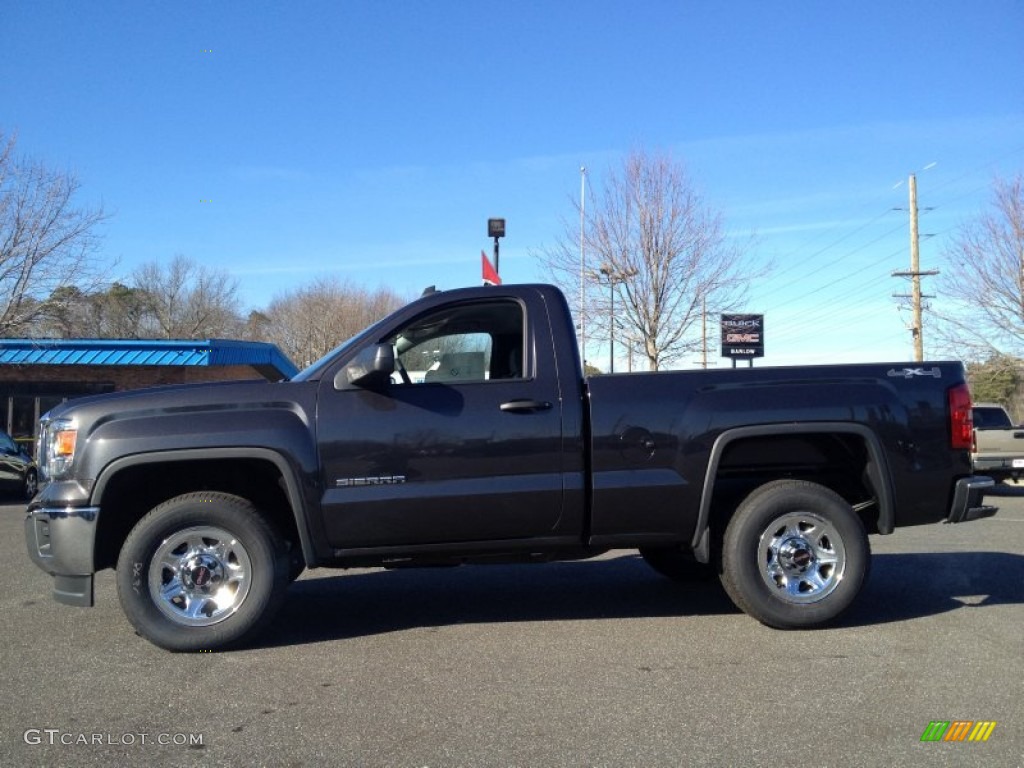 2014 Sierra 1500 Regular Cab 4x4 - Iridium Metallic / Jet Black/Dark Ash photo #3