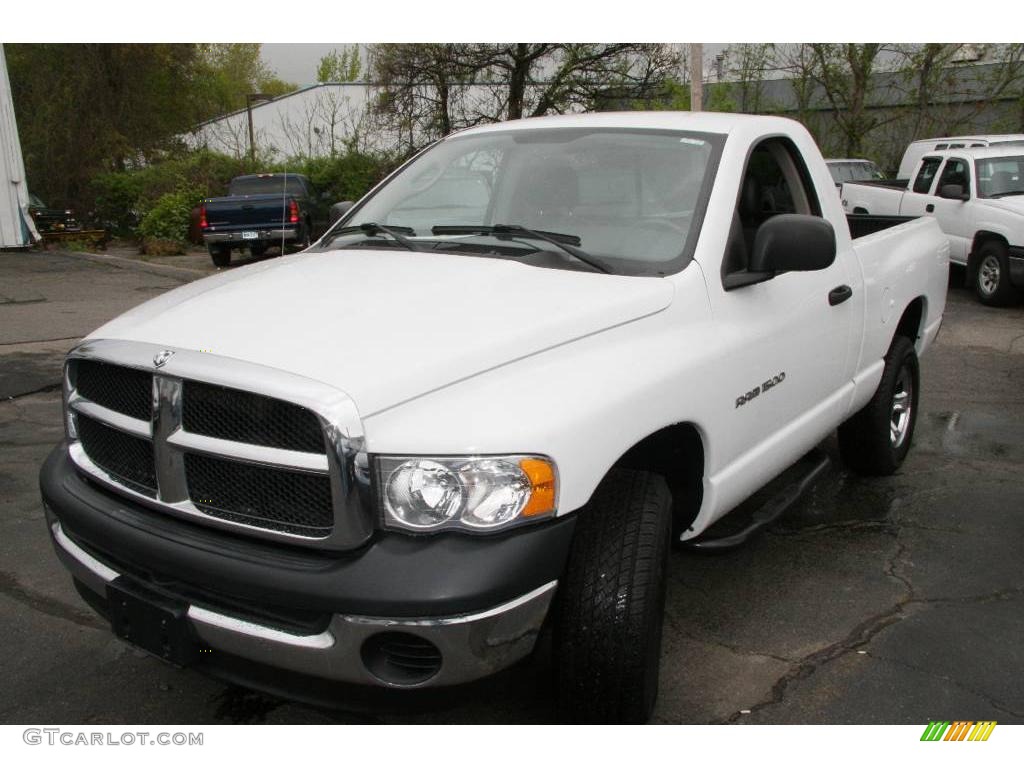 2004 Ram 1500 SLT Regular Cab 4x4 - Bright White / Dark Slate Gray photo #1