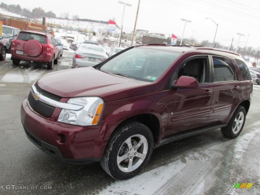 2007 Equinox LT AWD - Deep Ruby Metallic / Light Gray photo #5