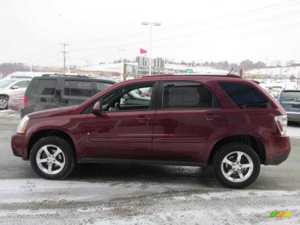 2007 Equinox LT AWD - Deep Ruby Metallic / Light Gray photo #6