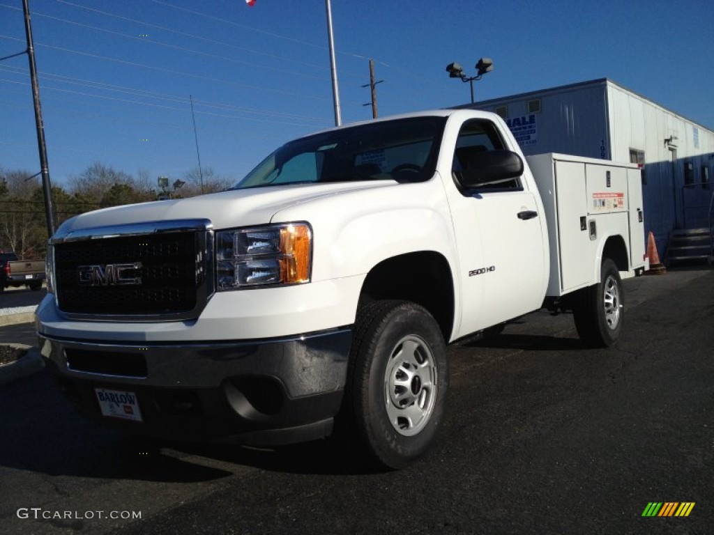 2014 Sierra 2500HD Regular Cab Utility Truck - Summit White / Dark Titanium photo #1