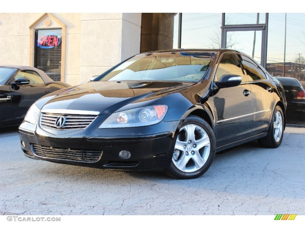 2006 RL 3.5 AWD Sedan - Nighthawk Black Pearl / Taupe photo #1