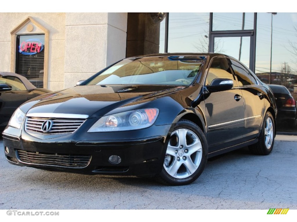 2006 RL 3.5 AWD Sedan - Nighthawk Black Pearl / Taupe photo #2