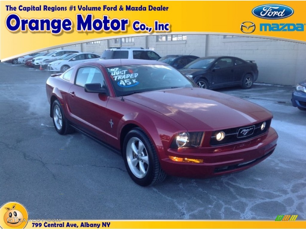 2007 Mustang V6 Deluxe Coupe - Torch Red / Dark Charcoal photo #1