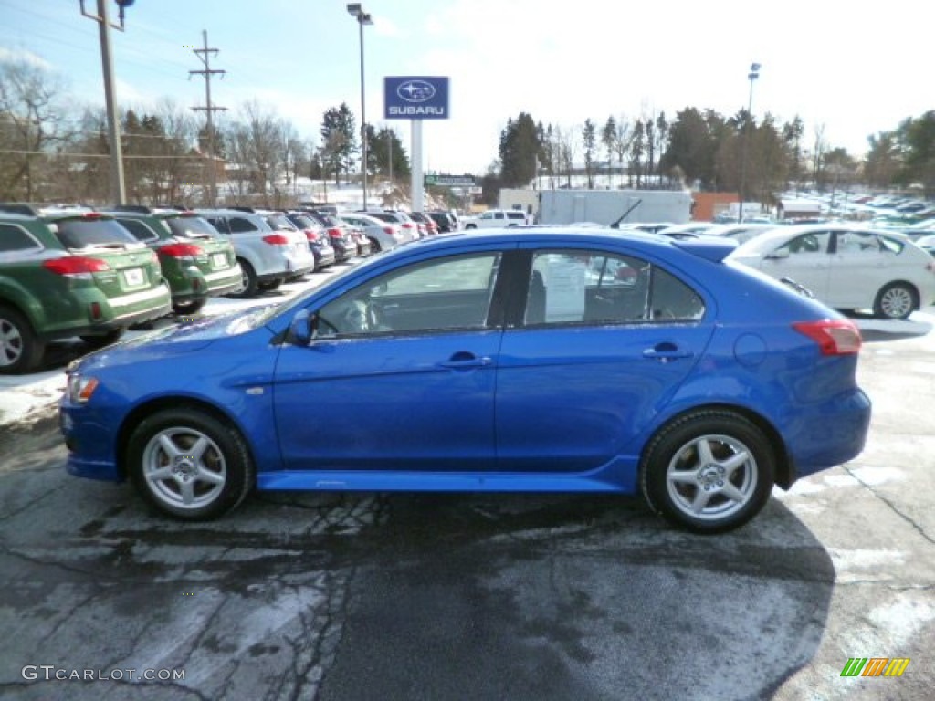 Octane Blue Metallic 2010 Mitsubishi Lancer Sportback GTS Exterior Photo #90037036