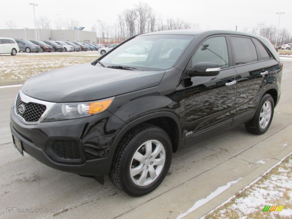 2011 Sorento LX AWD - Ebony Black / Black photo #7