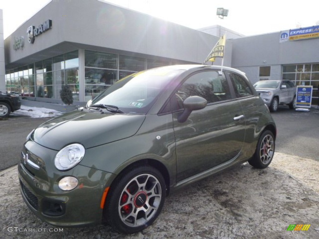 2012 500 Sport - Verde Oliva (Green) / Sport Tessuto Nero/Nero (Black/Black) photo #1