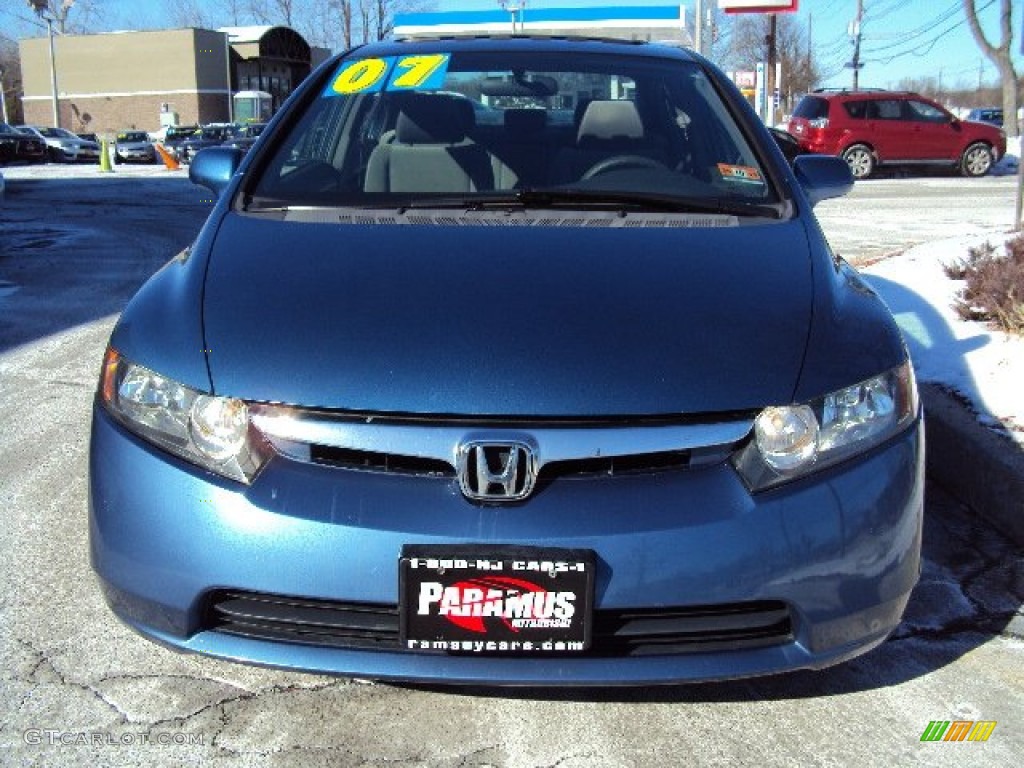 2007 Civic EX Sedan - Atomic Blue Metallic / Gray photo #2