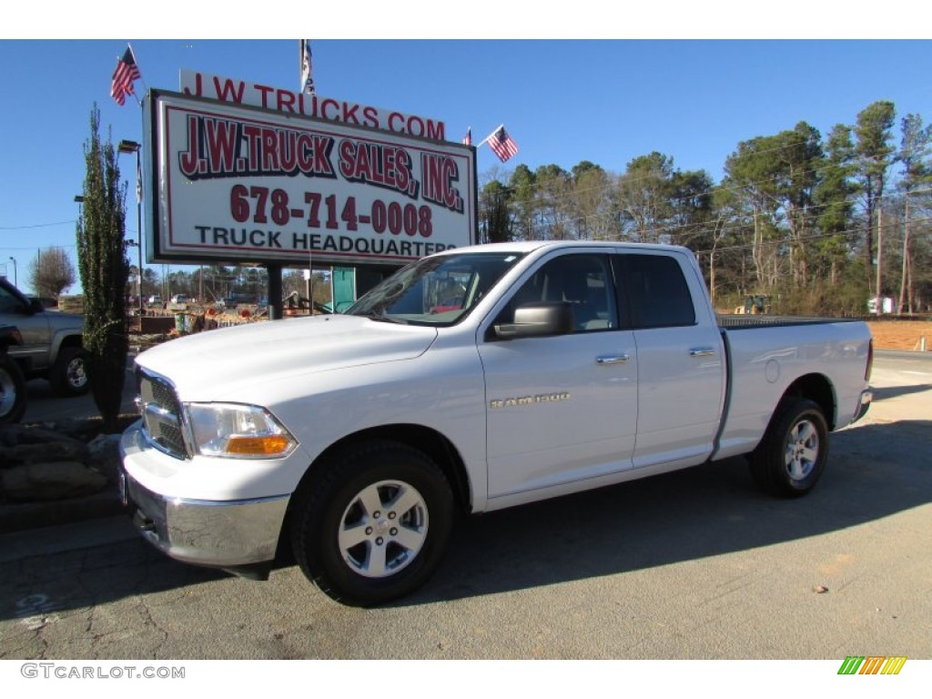 2011 Ram 1500 SLT Quad Cab - Bright White / Dark Slate Gray/Medium Graystone photo #3