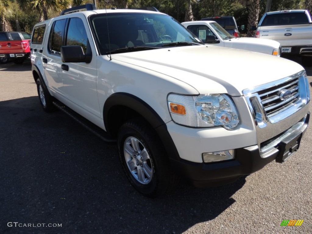 White Suede Ford Explorer Sport Trac