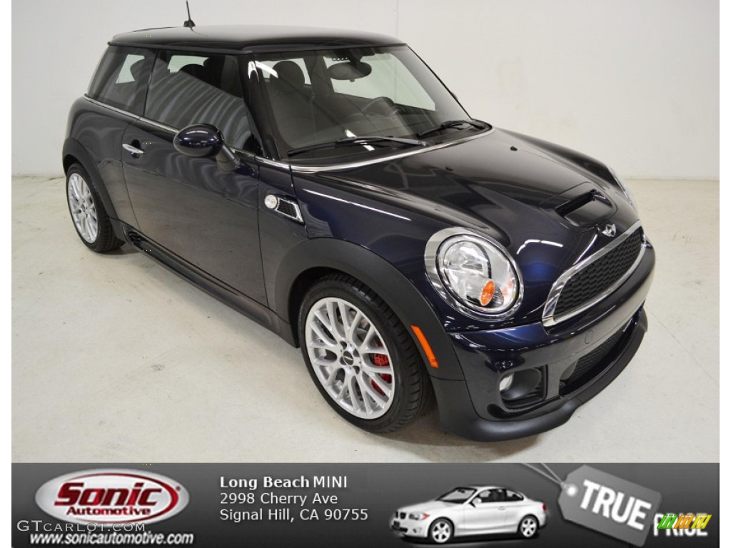 2013 Cooper John Cooper Works Hardtop - Reef Blue Metallic / Carbon Black photo #1