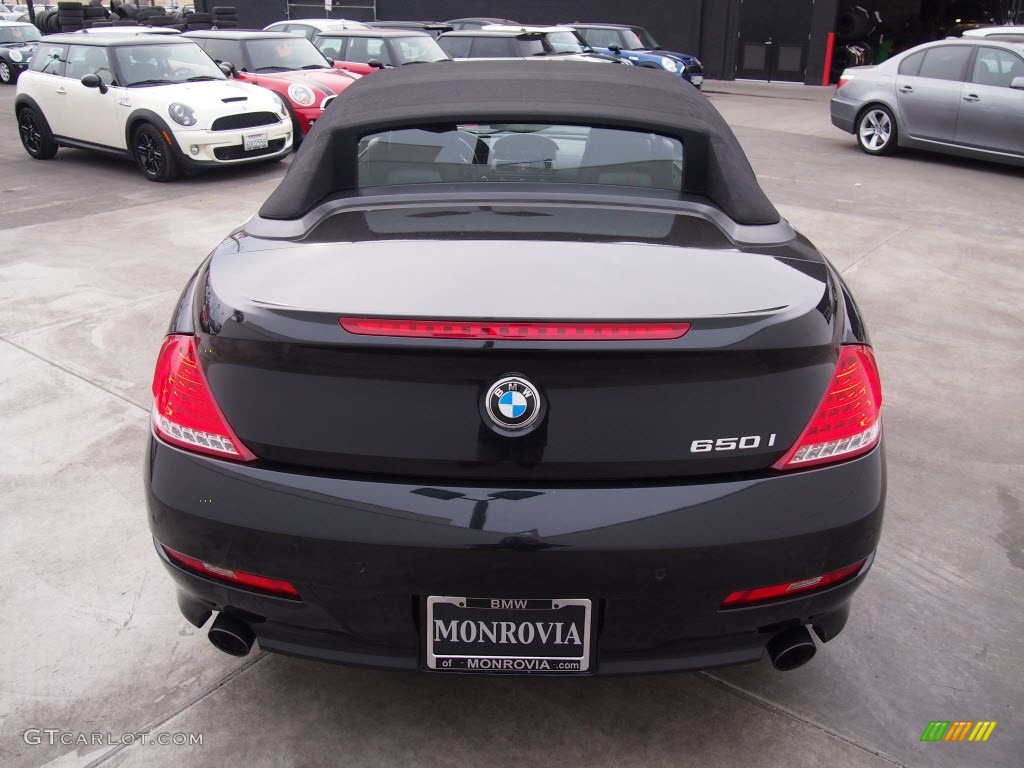 2010 6 Series 650i Convertible - Black Sapphire Metallic / Black photo #8