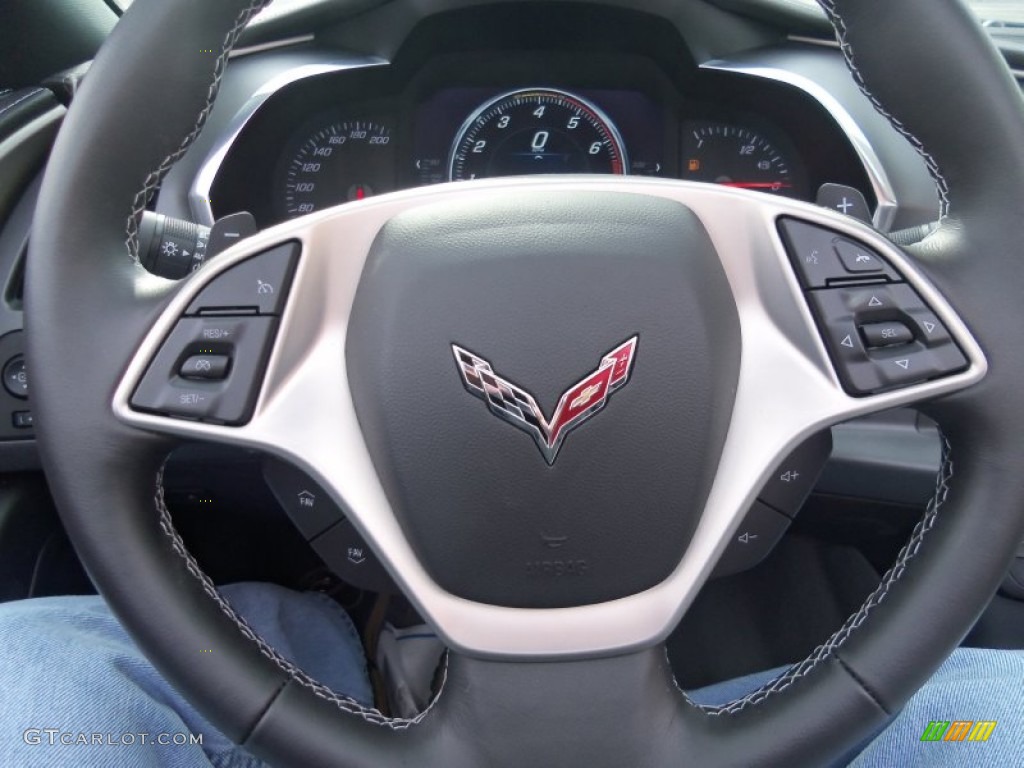 2014 Chevrolet Corvette Stingray Convertible Gray Steering Wheel Photo #90051982