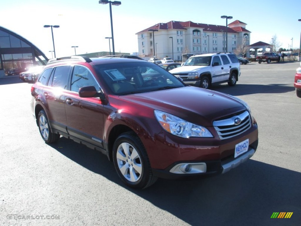 2011 Outback 3.6R Limited Wagon - Ruby Red Pearl / Warm Ivory photo #1