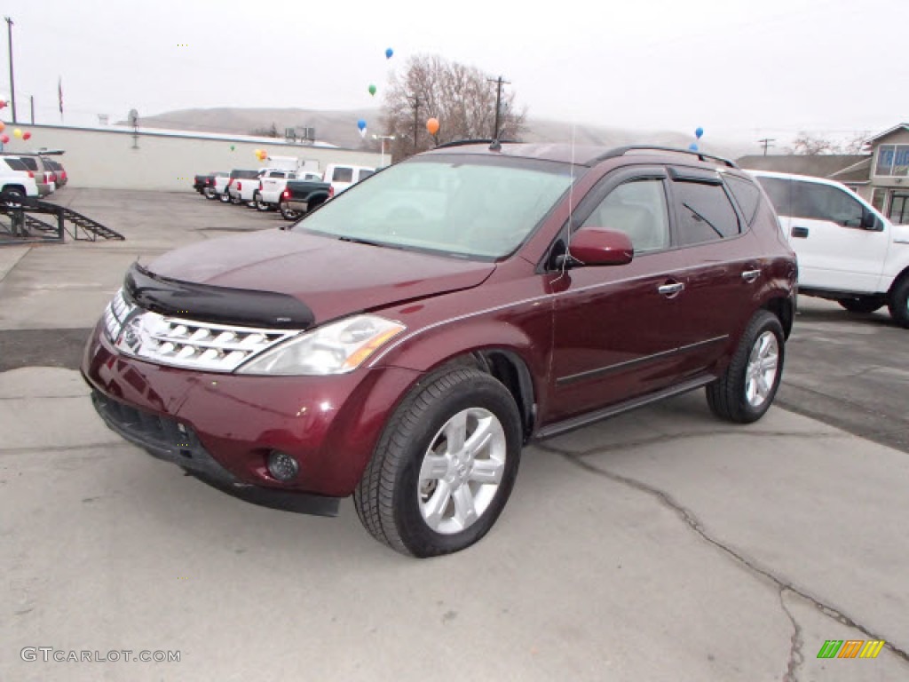 2007 Murano S AWD - Merlot Pearl / Cafe Latte photo #7