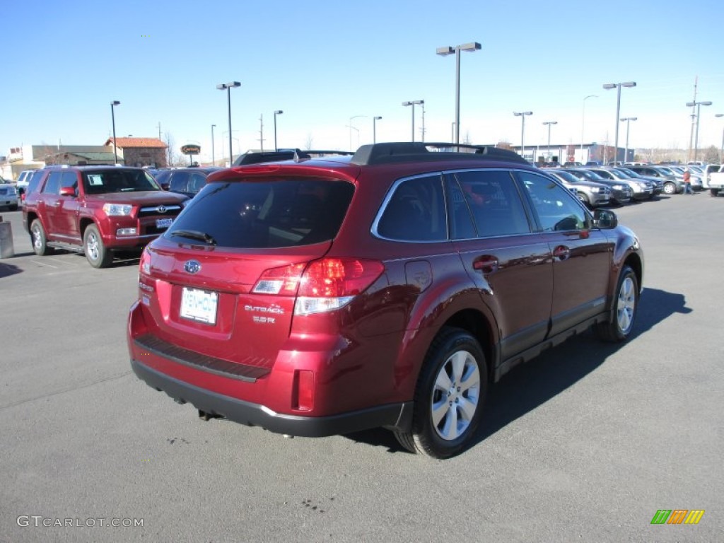 2011 Outback 3.6R Limited Wagon - Ruby Red Pearl / Warm Ivory photo #4