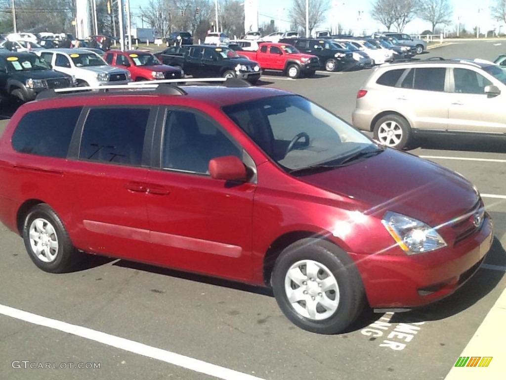 2008 Sedona LX - Claret Red Metallic / Beige photo #2