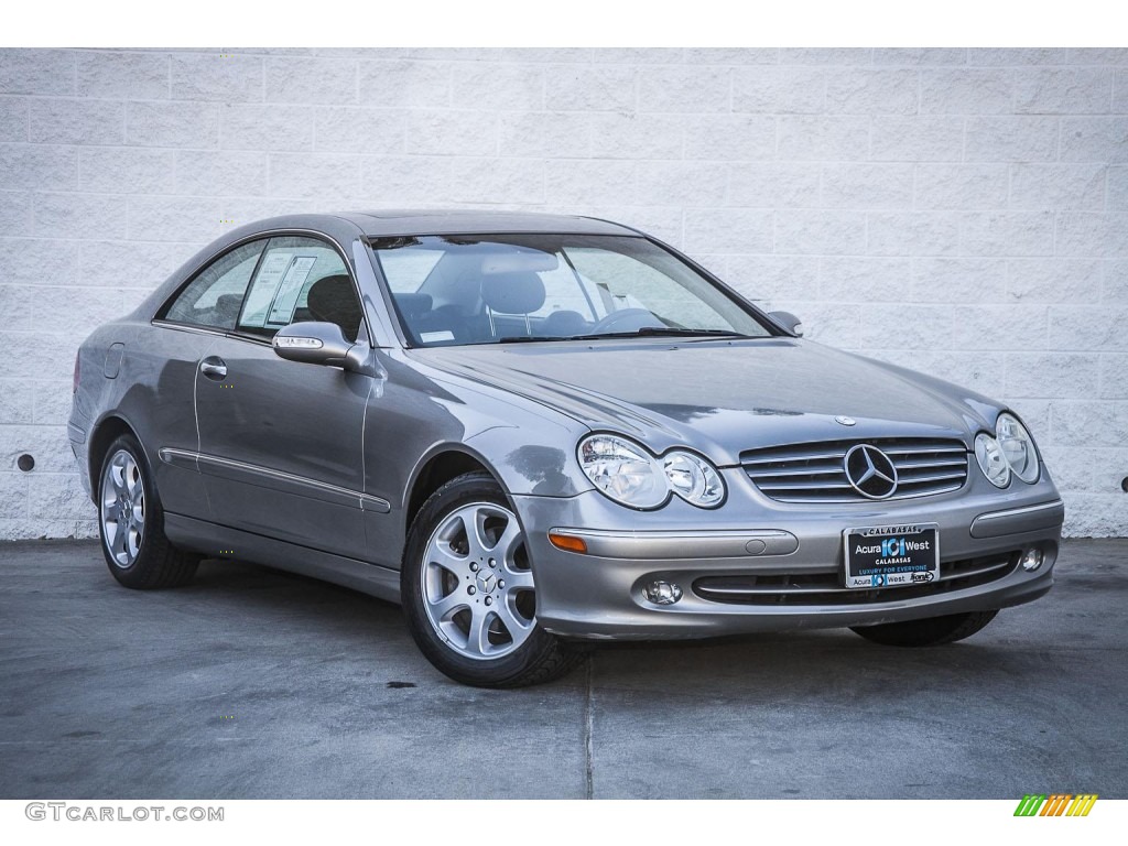 2003 CLK 320 Coupe - Pewter Silver Metallic / Charcoal photo #1