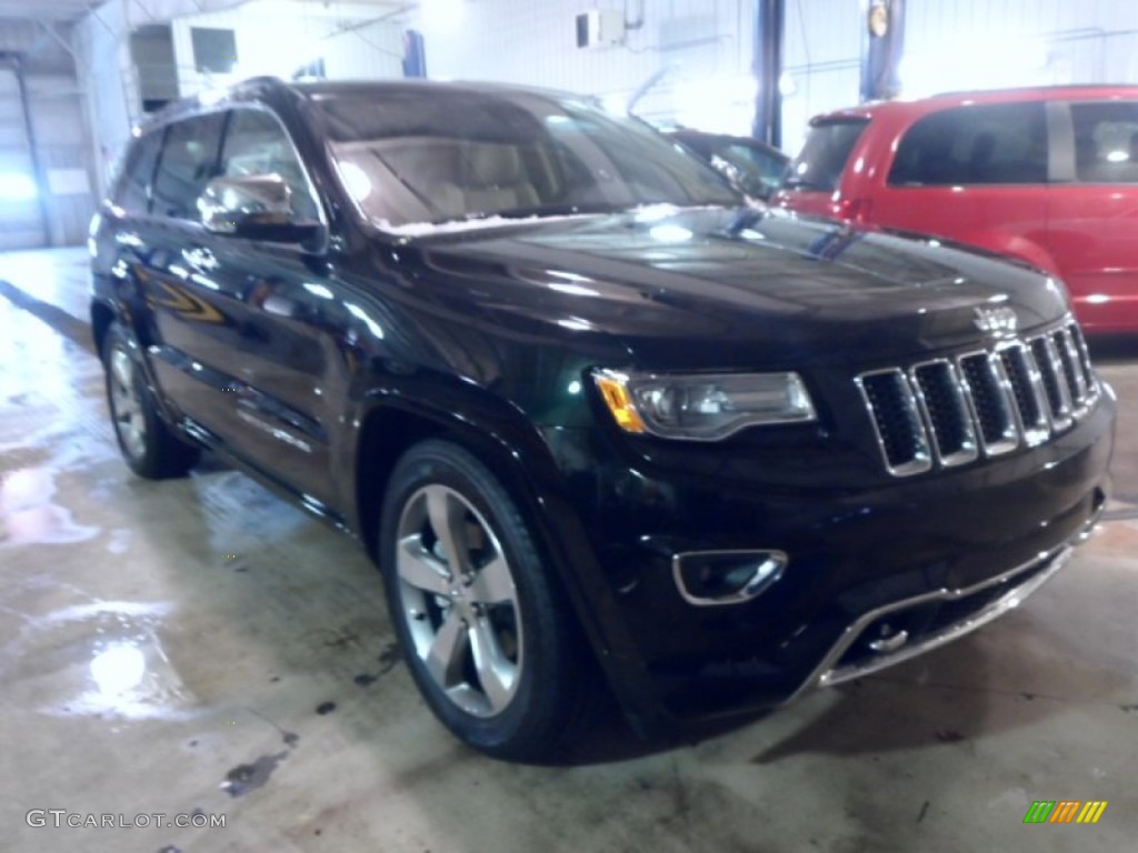 2014 Grand Cherokee Overland 4x4 - Black Forest Green Pearl / Overland Nepal Jeep Brown Light Frost photo #1