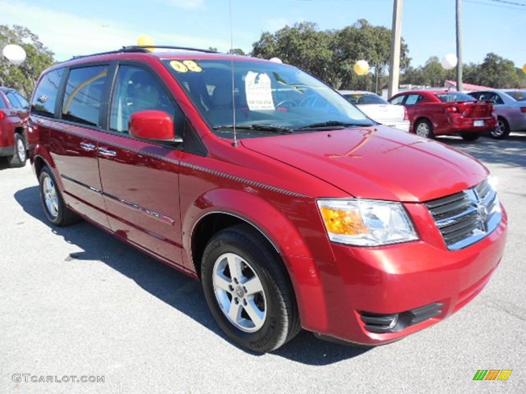 Inferno Red Crystal Pearl 2008 Dodge Grand Caravan SXT Exterior Photo #90058351