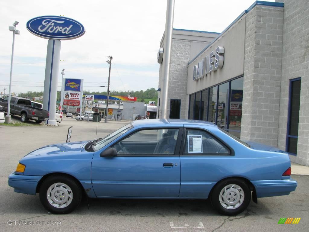 1993 Tempo GL Coupe - Bimini Blue Metallic / Grey photo #2