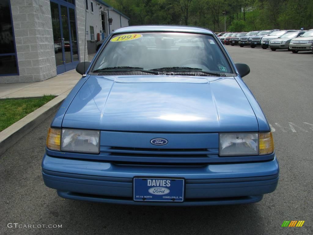 1993 Tempo GL Coupe - Bimini Blue Metallic / Grey photo #3