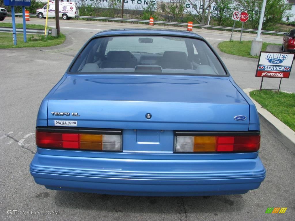 1993 Tempo GL Coupe - Bimini Blue Metallic / Grey photo #6