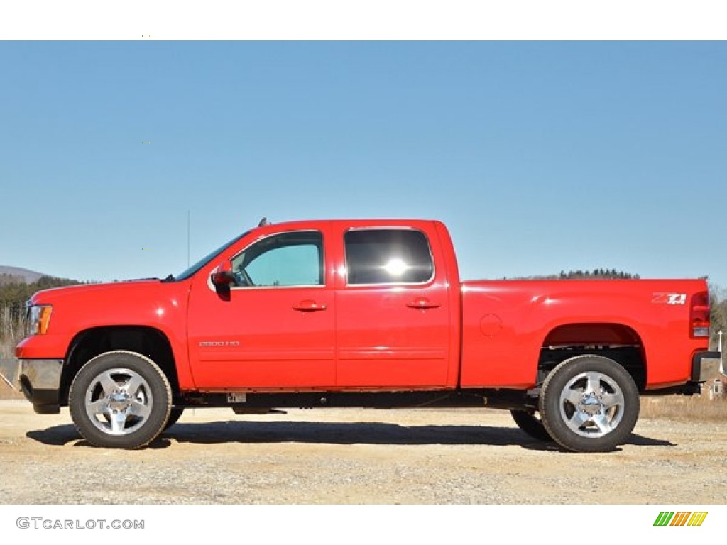 Fire Red 2014 GMC Sierra 2500HD SLT Crew Cab 4x4 Exterior Photo #90062032